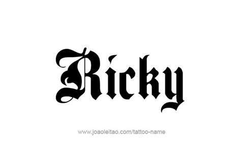 ricky tattoo design|Ricky Star